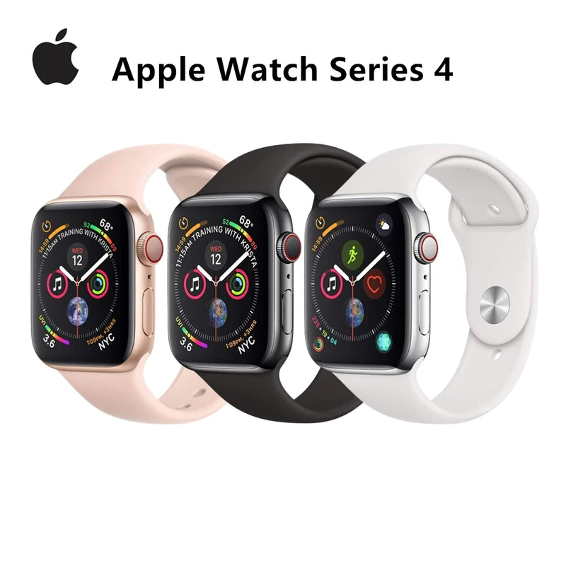 Smartwatch Apple-Series 4, 100% original, alumínio, pulseira esportiva, GPS, 40mm, 44mm